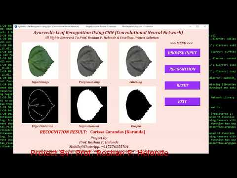 Python Code On Ayurvedic Leaf Recognition Using Cnn Full Python Opencv Source Code Plant Detector