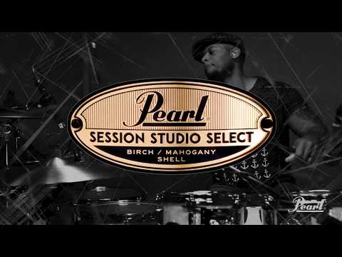 Pearl Session Studio Select Nicotine White Marine Pearl 18x16" Floor Tom Drum w/Legs Birch & Mahogany Shell image 2