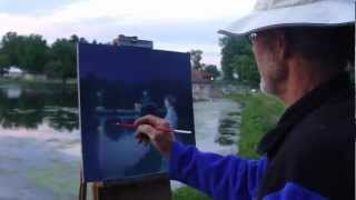 preview picture of video 'Plein Air Artist Jonathon Wilde- Painting on Lake Leota, Evansville, Wisconsin'