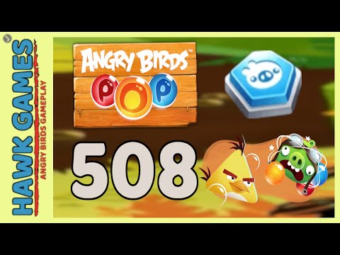 Angry Birds Stella POP Bubble Shooter Level 508 - Walkthrough, No Boosters