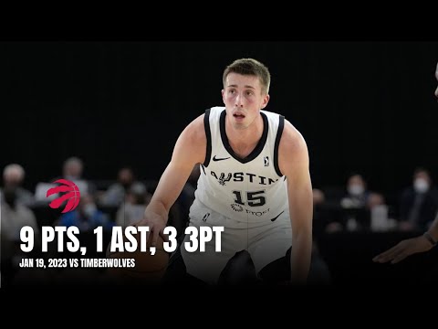 Joe Wieskamp (9 PTS, 1 AST, 3 3PT) Raptors Highlights vs Timberwolves: All Possessions (1/19/23)
