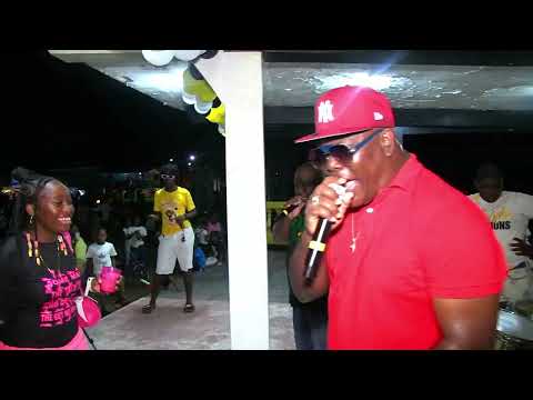 Garifuna Settlement Day Celebration, Nov. 19th, 2024.  Dangriga, Belize. Supa G is on stage live!
