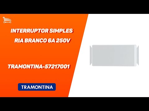 Interruptor Paralelo Aria Branco 6A 250V TRAMONTINA-57217002 - Video