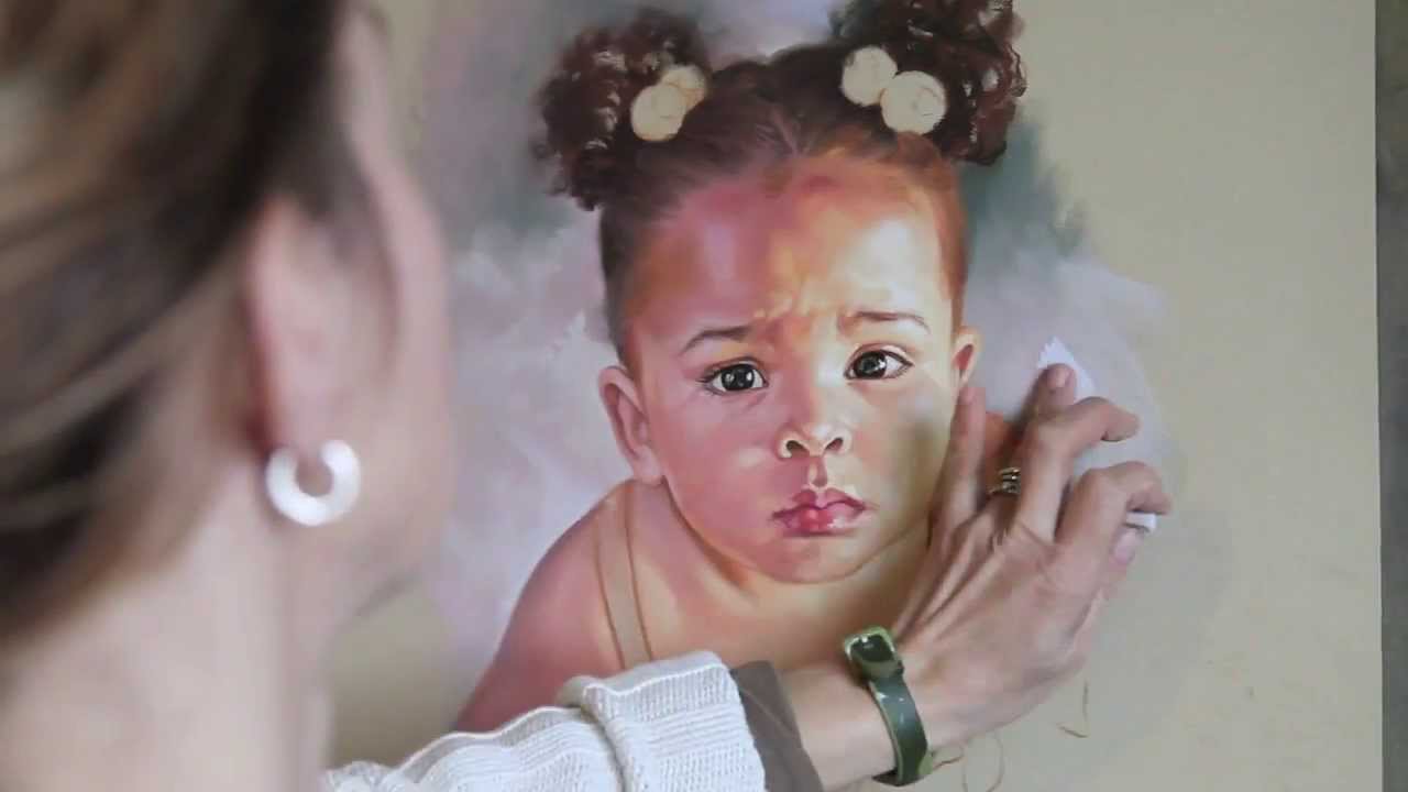 how to make a pastel portrait art of a kid by graciela bombalova