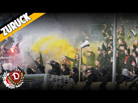 Dynamo Dresden - St  Pauli 1:1 | Dynamo-Ultras Zurück Im K-Block Mit Blocksturm, Rauch Gegen Pauli