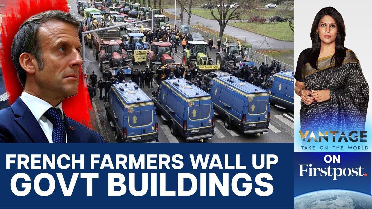 French Farmers Erect Concrete Walls & Dump Manure Outside Govt Offices | Vantage with Palki Sharma