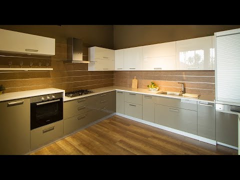 Acrylic modular kitchen