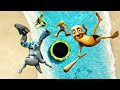 GTA 5 Tralalelo Tralala And Italian Brainrot Memes Gang Water Trampoline Jumping