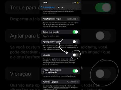 COMO DESATIVAR A VIBRAÇÃO DO IPHONE