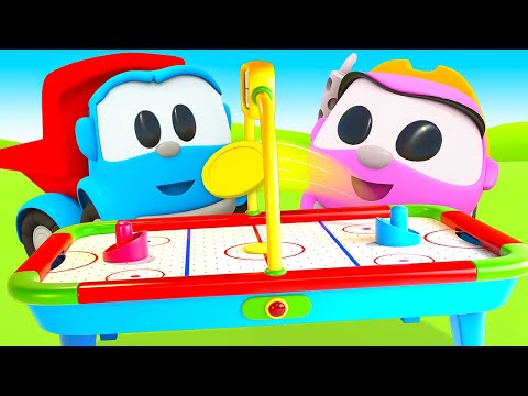 Leo und Co. bauen ein Airhockeyspiel. Neue Folge | Leo der Lastwagen