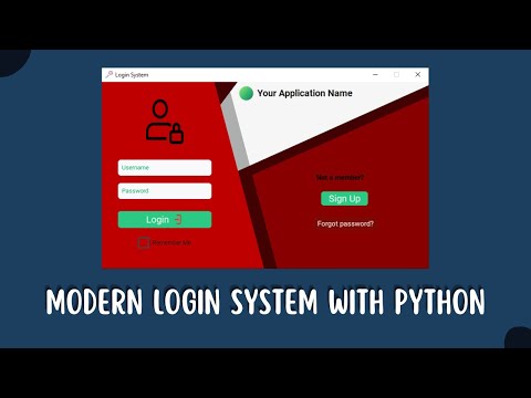 Modern Login System Using Python Customtkinter Modern Graphical User Interfaces With Python