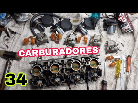 34💚 Limpiar y montar Carburadores Moto parada años⚒️ Kawasaki ZXR 750 H1😬 Faltan piezas😞 Problemas