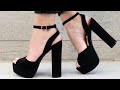 Block Heels Collection 2022||Black high heel sandals|| black block high heels for girls||EPISODE=115