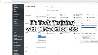 IT: Tech Training with MFA/Office 365