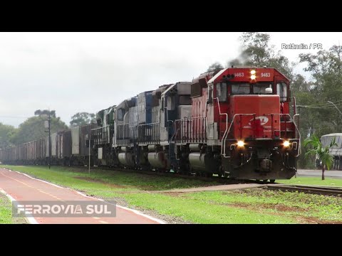 Locomotivas SD40 a toda potência em Rolândia/PR