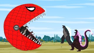 Godzilla Shin Godzilla vs SPIDER PAC-MAN Attack  G