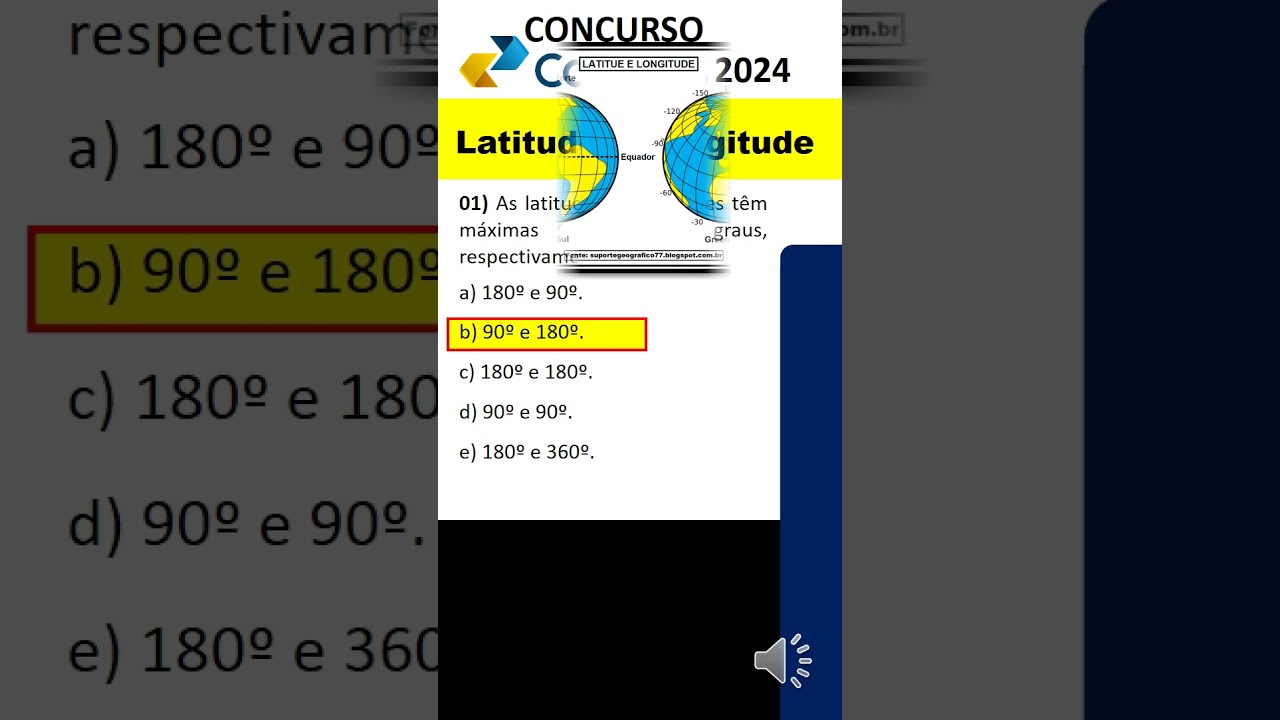 01 - Latitude e Longitude Geografia | Conhecimentos Gerais Correios | Concurso Correios 2024 #ibfc