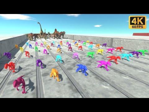 Race to eat 50 Neon Raptors - Animal Revolt Battle Simulator