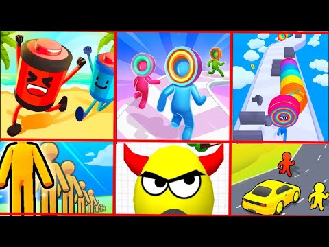 Draw to smash/Layer man run 3D/Shape transform/Scale man run/Battery run/draw to smash