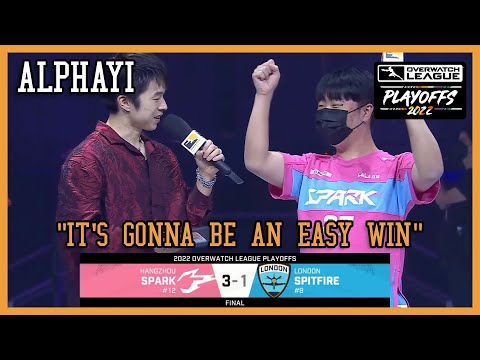 22' OWL Playoffs: Hangzhou Spark vs London Spitfire (Alphayi Interview) 11/03
