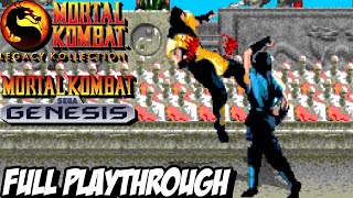 MK1 GENESIS/MEGA DRIVE FULL PLAYTHROUGH | MORTAL KOMBAT LEGACY KOLLECTION Playthrough Gameplay
