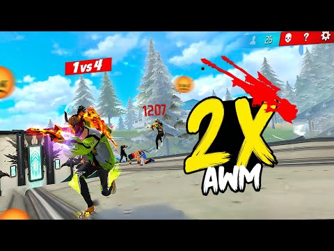Finally I Got 2x Awm 🥶 22 Kills Op Solo Vs Squad Gameplay 😱 Free Fire Max