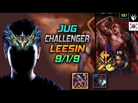 Challenger Jungle Lee Sin Build Goredrinker Conqueror - Lee Sin Jungle vs Nidalee - LOL KR 13.1
