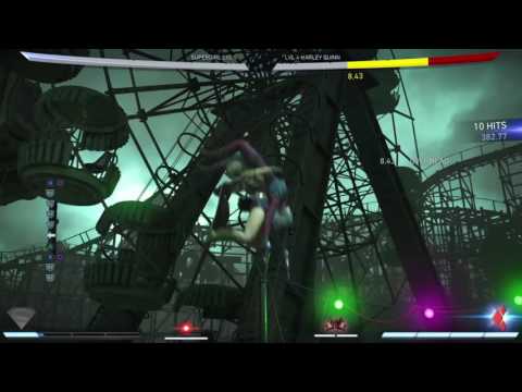 Injustice 2 Supergirl double slam + laser combo