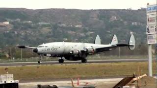preview picture of video 'Lockheed EC-121 Super Constellation Take-off from Camarillo 1/14/12'