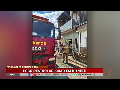 Arcos: Fogo destrói colchão em kitnete