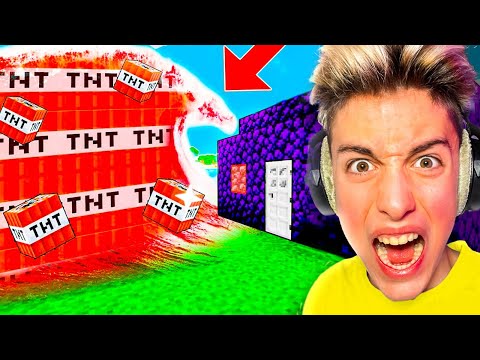 ONDA GIGANTE DI TNT vs BASE INDISTRUTTIBILE DI OSSIDIANA su Minecraft!