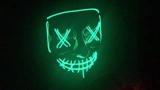 Halloweenska LED maska