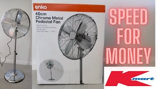 40cm Chrome Metal Pedestal Fan - Unboxing