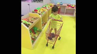 Bé Min câu cá và chơi cầu tuột mạo hiểm #cauca