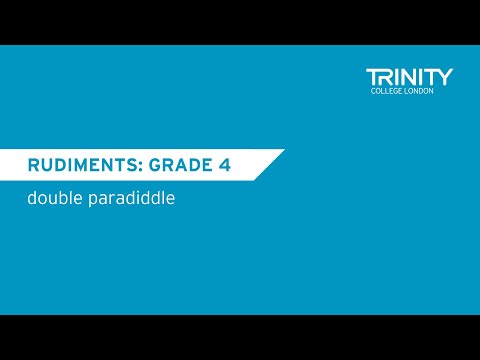 Trinity's Drum Kit Syllabus 2020 – 2023: Rudiments Grade 4 – Double Paradiddle