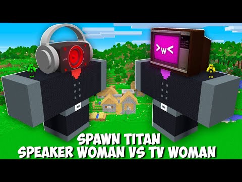 Lemon Craft - What if you SPAWN SPEAKER WOMAN TITAN vs TV WOMAN TITAN in Minecraft ? BIGGEST SKIBIDI MOB !