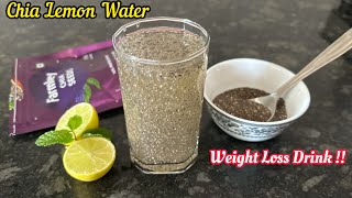 Download lagu How to make Chia Seeds Water for Weight loss | Chia Seeds Lemon Detox Drink | Helps Reduce Belly Fat mp3