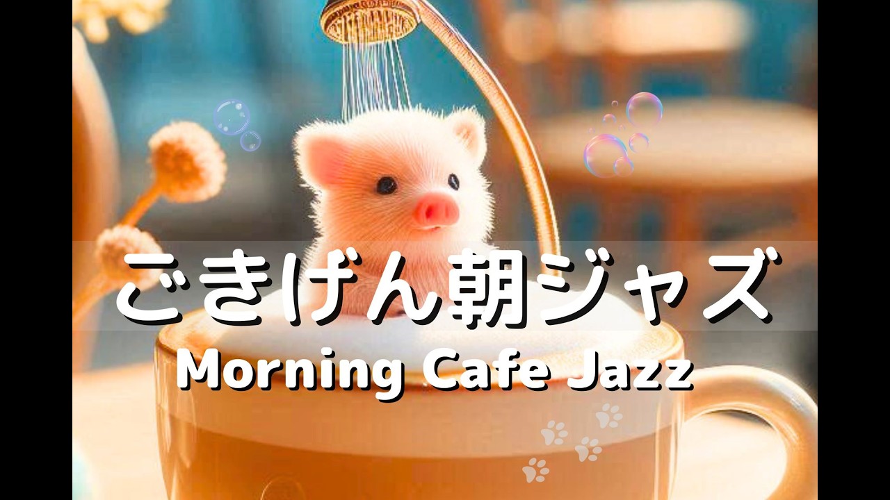 【朝カフェジャズ】🐷ごきげんこぶたラテ｜Morning Cafe Jazz BGM – Work / Study / Relax