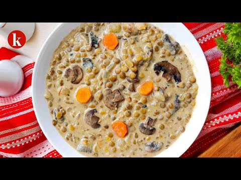 Creamy Mushroom and Lentil Soup Recipe