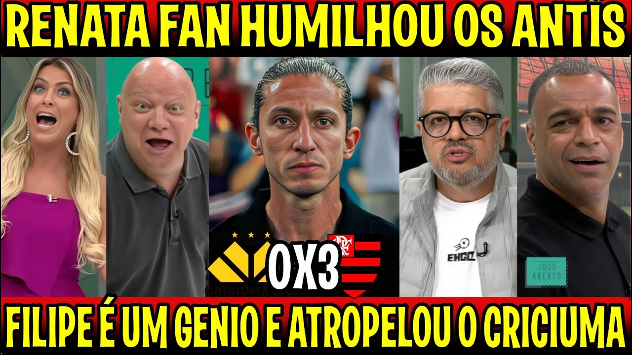 RENATA FAN JANTOU OS ANTIS "O MALVADÃO VOLTOU E ATROPELOU SEM DÓ" CRICIUMA 0X3 FLAMENGO