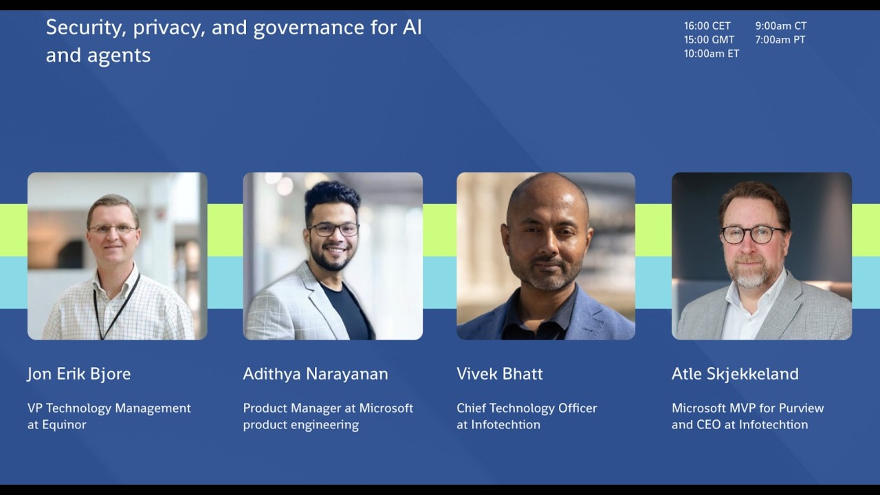 Security, privacy, and governance for AI and Agents