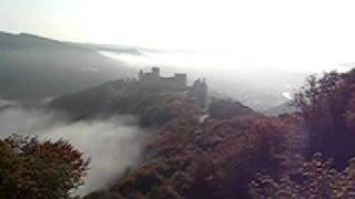 Mist shrouded Bourscheid Castle - Luxembourg