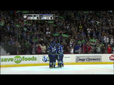 Canucks Vs Jackets - Daniel Sedin 2-1 Goal - 03.17.12 - HD