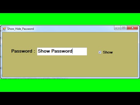 C# - How To Hide And Show Password Using C# [ with source code ] Video