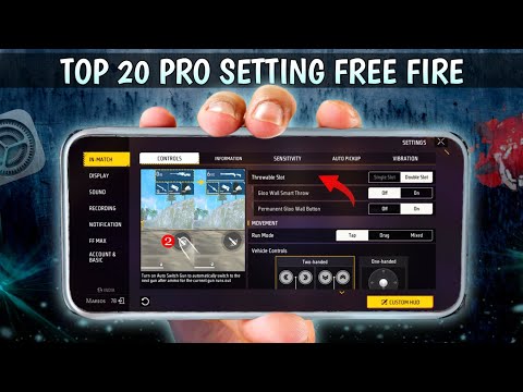 Free Fire Pro Setting ( New Update ) Sensitivity + Controls With Headshot Setting ~