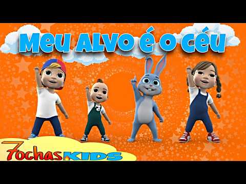 Meu Alvo é o Céu - Música pra criança animada Gospel