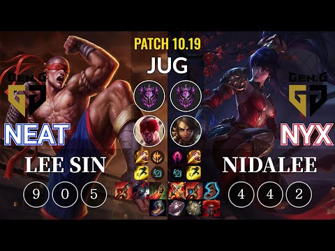 GEN Neat Lee Sin vs GEN Nyx Nidalee Jungle - KR Patch 10.19