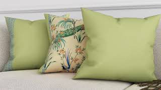 Декоративная подушка «939405» зеленый, оранжевый — видео о товаре