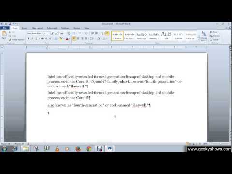 Microsoft Office Word 2010 Minimize and Maximize the Ribbon