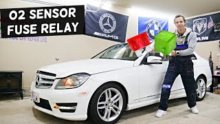 MERCEDES W204 O2 Sensor Heater Fuse Relay Location Replacement C250 C300 C180 C200 C220 C280 C320 C3